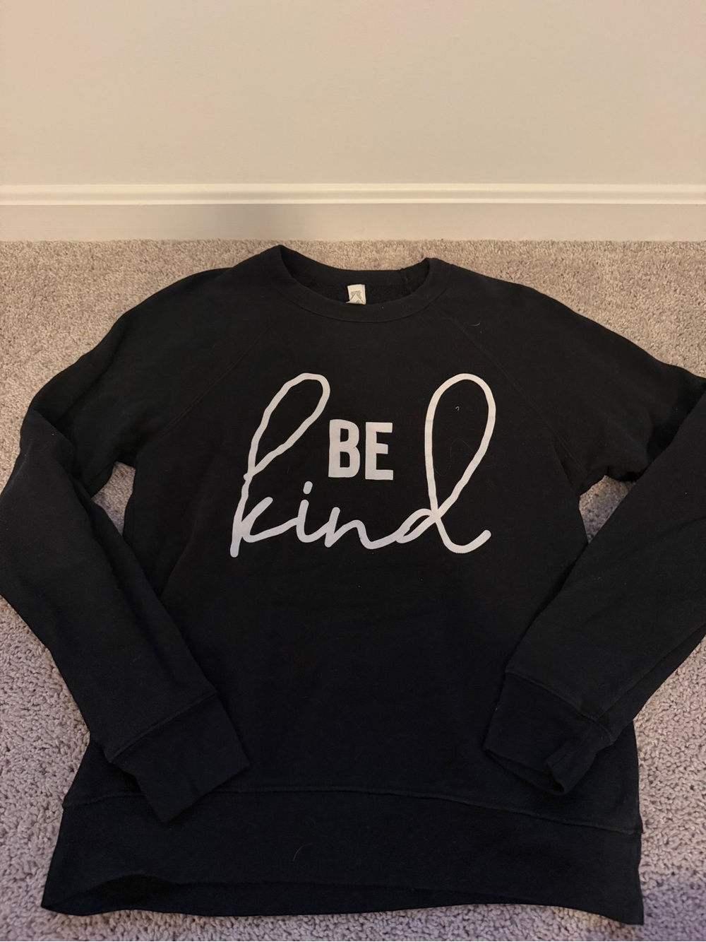 Bella Canvas Black 'Be Kind' Crewneck Sweatshirt